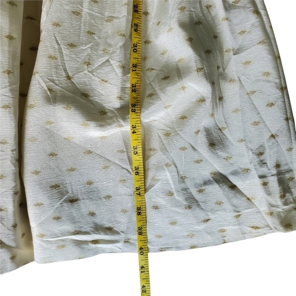 Vintage Handmade 50s Cream & Gold Greek Key Reverse Pleated Day Dress - Picture 8 of 10